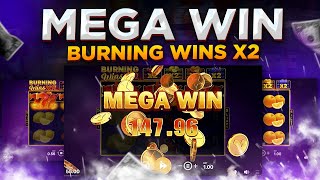 Burning Wins x2 by Playson - MEGA WIN on $1