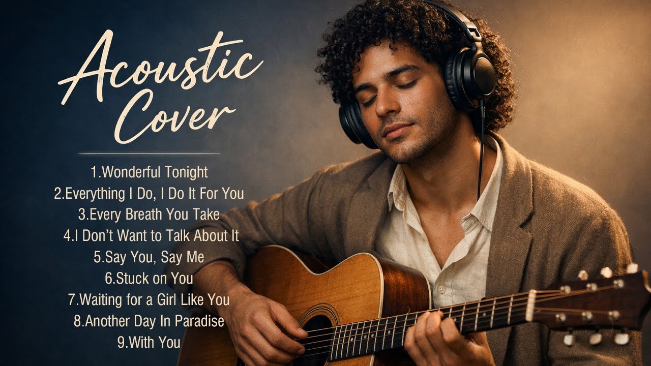 Timeless 70s 80s 90s Love Songs – Acoustic Covers (Male Vocal) | Wonderful Tonight & More