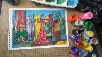 Một số dạng bố cục trong tranh sinh hoạt | Bài 2-CĐ1 | MT8.KNTT | Nhuộm cói làm chiếu