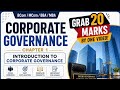 Corporate Governance Chapter 1 One Shot | BCom / MCom