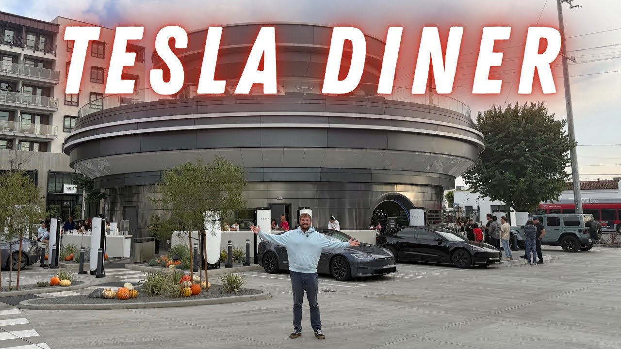 I Visited The Tesla Supercharger Diner & It Was Closed For Renovation! Insanely Cool DCFC Site