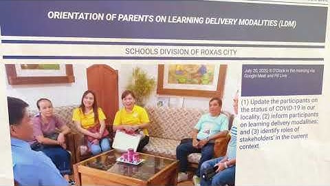 ORIENTATION OF PARENTS ON LEARNING DELIVERY MODALITIES (LDM) Teaser Video