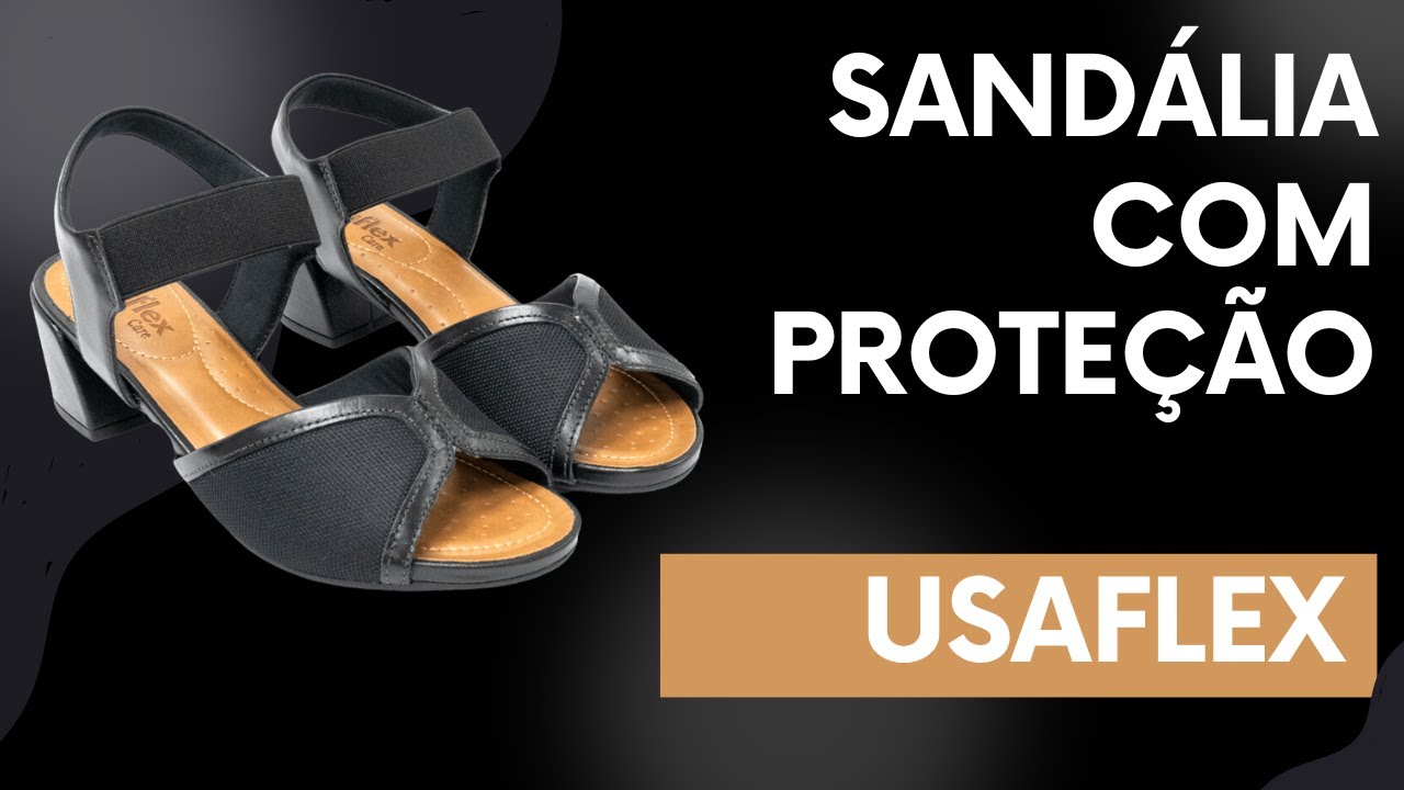 Sandália Usaflex AF3906 Linha Care com Proteção