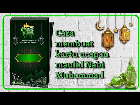 cara membuat kartu ucapan maulid nabi Muhammad dengan pixellab