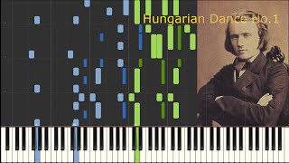 Brahms - Hungarian Dance No.1 [Piano Tutorial] (Synthesia)