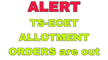 ALERT TS-ECET ALLOTMENT Order are Out || KVS TRICKS ||