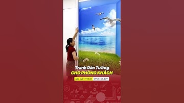 Tranh vải dán tường 3d, tranh dán tường phong cảnh đẹp #shortvideo #shorts