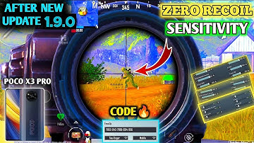 POCO X3 PRO PUBG New Sensitivity Settings | GYRO & NON GYRO WITH SENSI CODE 🔥 OF NEE UPDATE 1.9.0