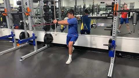 Split Stance Banded Rotation