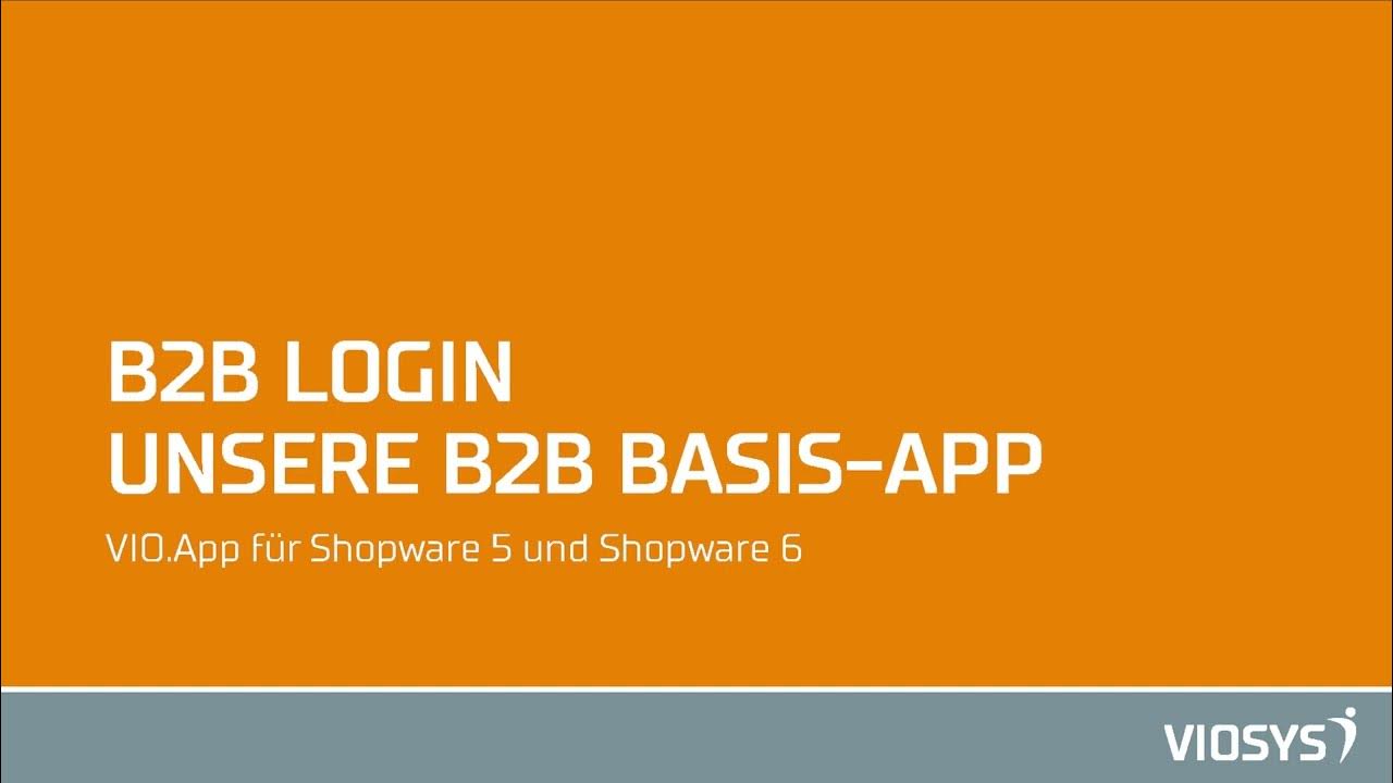 B2B Login unsere B2B Basis App für Shopware 6 YouTube