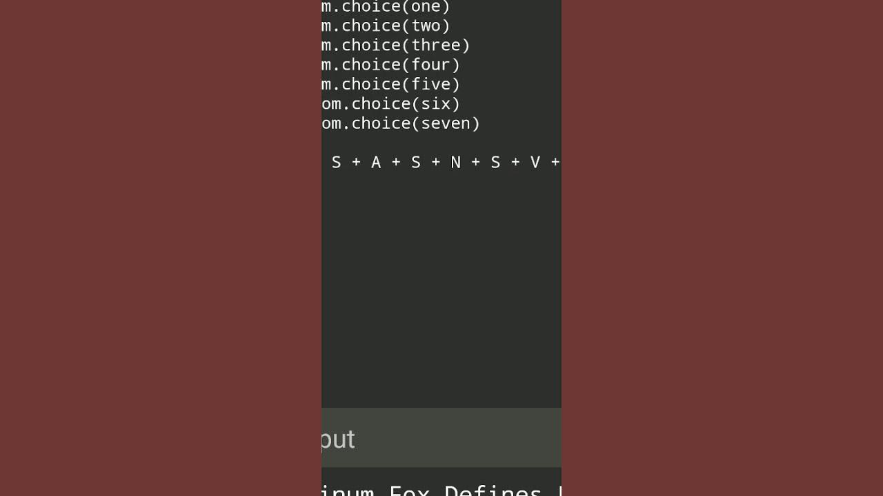 Generate python. Generate python