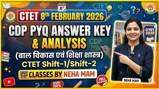 CTET CDP PYQ 8th February answer key analysis