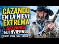 Cazando en la nieve extrema para salvar el invierno antes de que caiga la noche #supervivencia