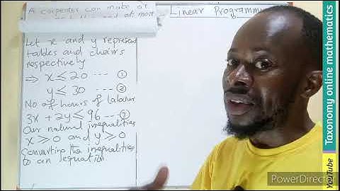 Linear Programming: Writing of Constraints from a word problem and graphing its inequalities-Ep-9