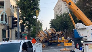 Construction crane topples in downtown Sacramento