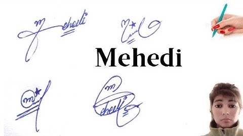 Mehedi name signature with arooj