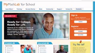 Registering for MyMathLab Help Video