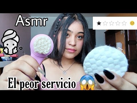 Asmr | roleplay limpieza facial en el peor lugar 😳👎🏻🧖