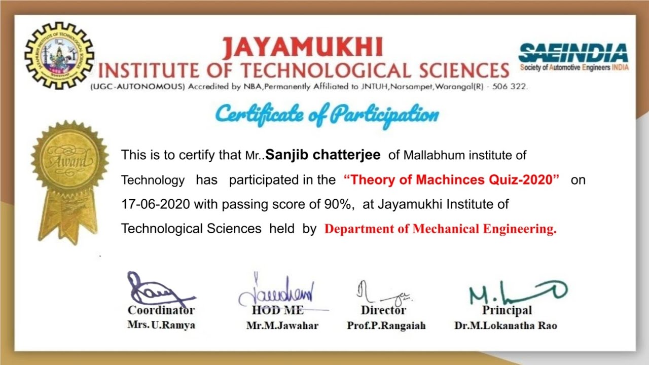 Mechanical engineering Certification courses