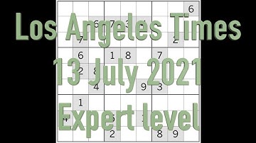 Sudoku solution – LA Times 13 July 2021 Expert level