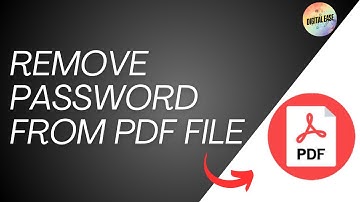 How To Remove Password From PDF File | Unlock PDF Files