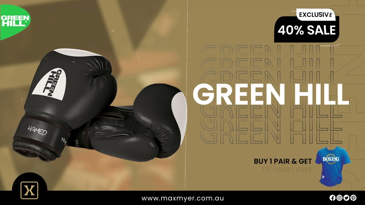 Best Boxing Knockout Gear 2024-Green Hill Boxing Gloves: MaxMyer Sports