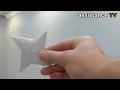 Летающий сюрикен из бумаги / Оригами из бумаги - Paper Ninja Star