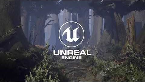 Forest road in Unreal Engine 4 Test Scene
