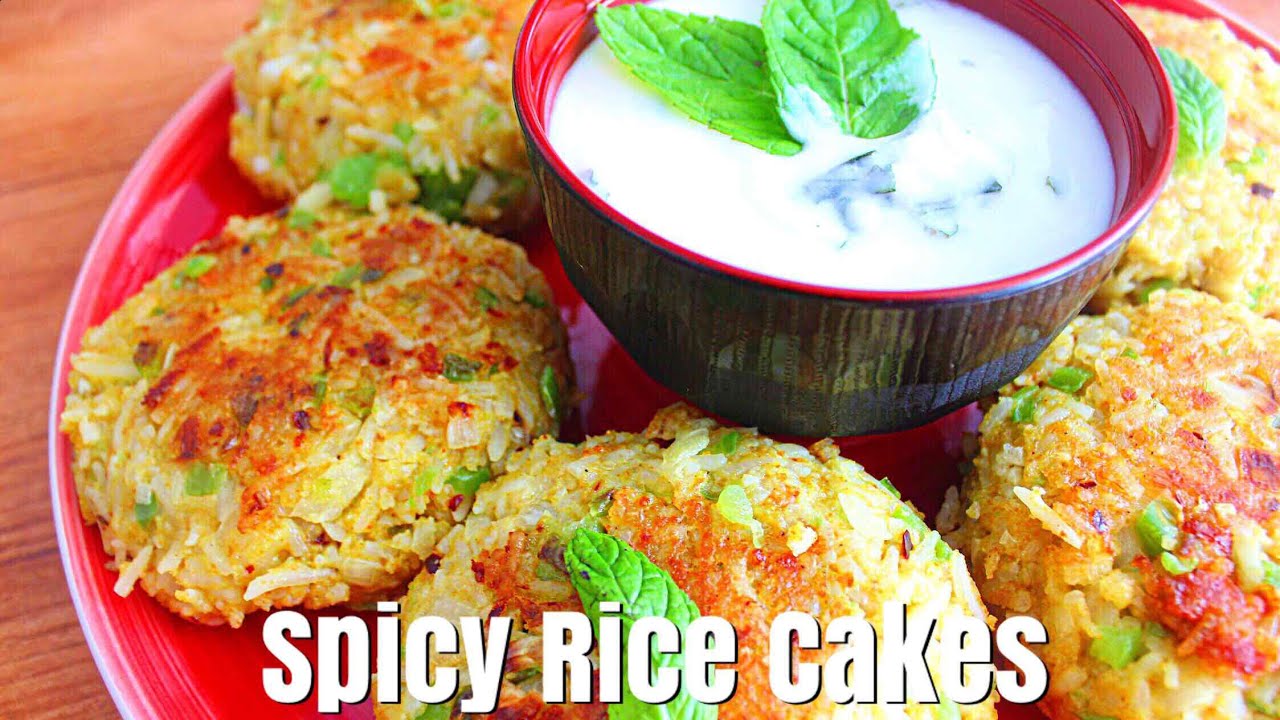 SPICY RICE CAKES WITH MINT YOGURT SAUCE How To Make Rice Cakes