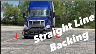 How To Straight Line Back Semi Truck And Trailer