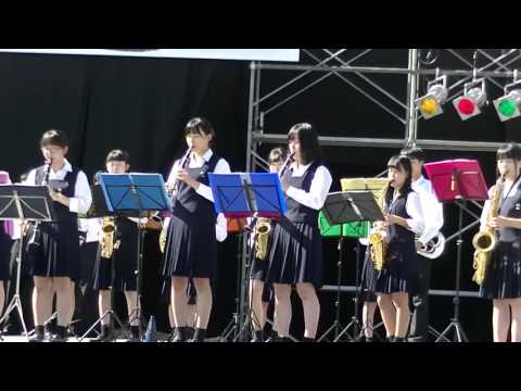 高松高校吹奏楽部演奏[第一回YOSAKOI高松]中央公園会場
