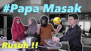 PAKE HELM!!! LAWAK BANGET! WISNU MAU MASAK ATAU NGAPAIN SIH?!!| #PapaMasak