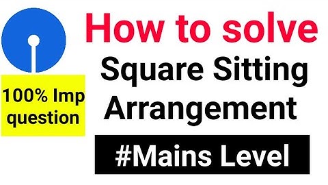 How to solve Square Sitting Arrangement for MAINS level SBI, IBPS CLERK PO MAINS