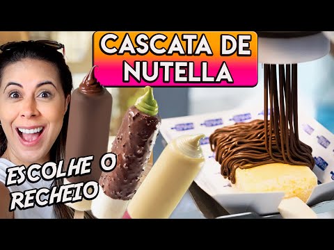 Cascata de Nutella 😱 Você Escolhe na Hora