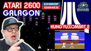ATARI 2600 GALAGON Homebrew from Champ Games! BONUS Kung Fu Combat 2!