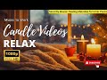 Virtual Candle: Close Up Candle with Piano Music Soft Crackling Fire Sounds (Full HD)