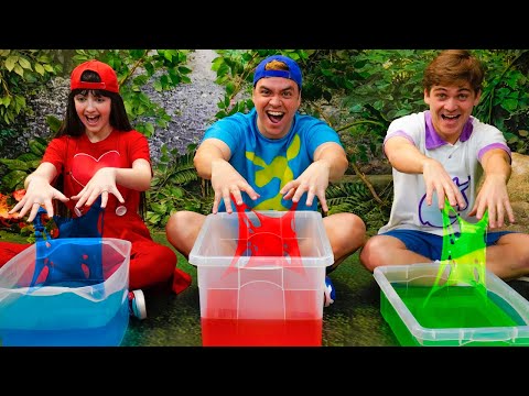 OS AVENTUREIROS FAZEM O DESAFIO COM SLIME - LUCCAS vs GI