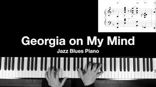 Video thumbnail of "”Georgia on My Mind”  Jazz Blues Piano"