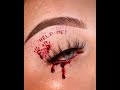 Fake blood horror bloody eye makeup tutorialshortsyoutubeshorts