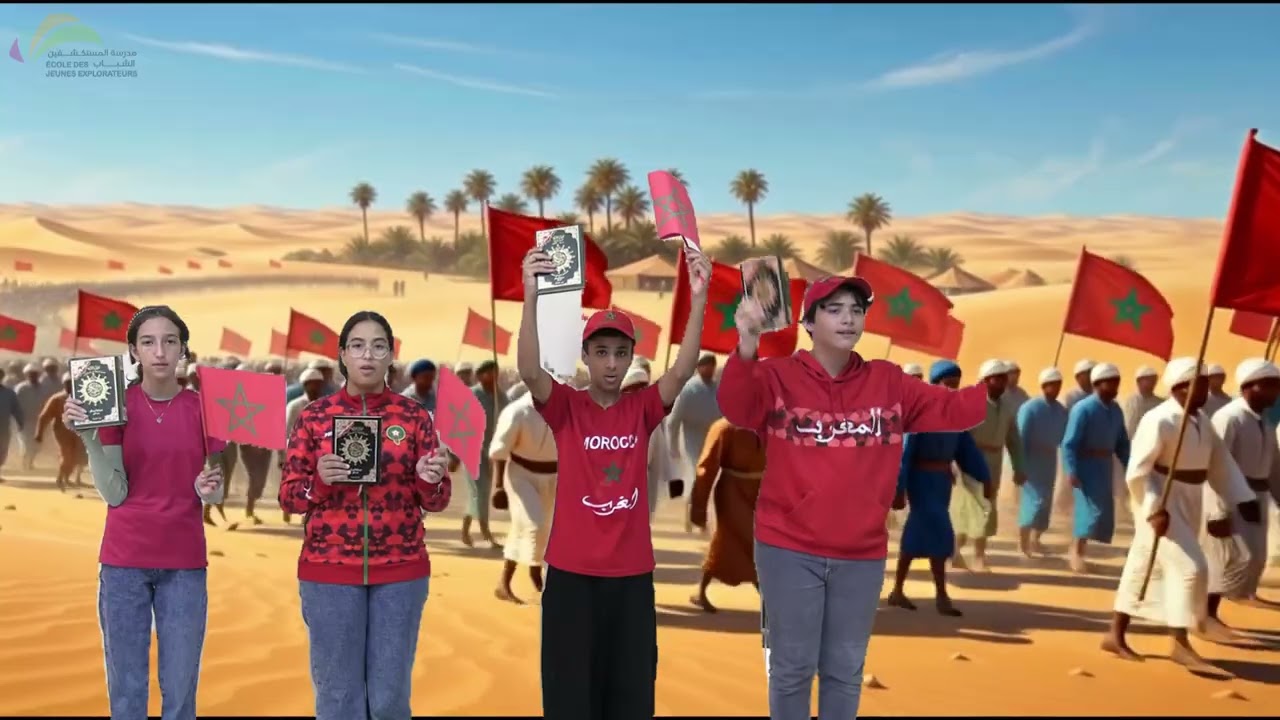 مدرسة المستكشفين الشباب تحتفل بالذكرى الخمسين للمسيرة الخضراء