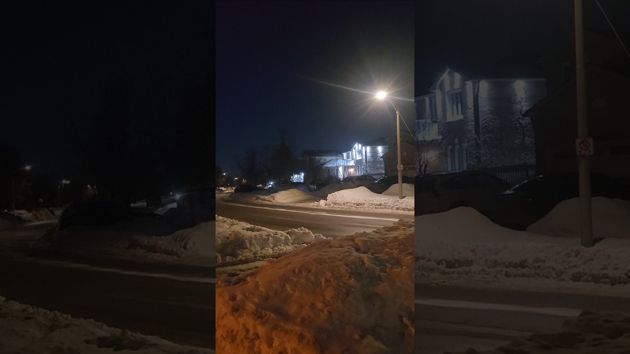 রাতের কানাডা🇨🇦🇨🇦 #youtubeshorts #banglicomedy #snow #shorts #viral #canada21 🇨🇦#quranrecitation