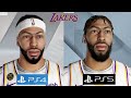 NBA 2K21 PS5 vs PS4 LOS ANGELES LAKERS Face Comparison