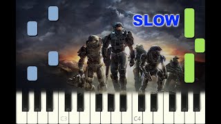 SLOW EASY piano tutorial "SIEGE OF MADRIGAL" from HALO Video Games, with free sheet music