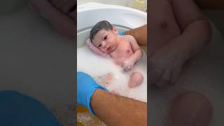 Celebrity Baby surprised in first bath Profile