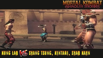 Kung Lao Vs Shang Tsung, Kintaro, Shao Kahn - Mortal Kombat Shaolin Monks |HARD 1080p Gameplay