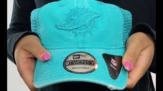 Dolphins 'TONAL-WASHED TRUCKER SNAPBACK' Aqua Hat by New Era