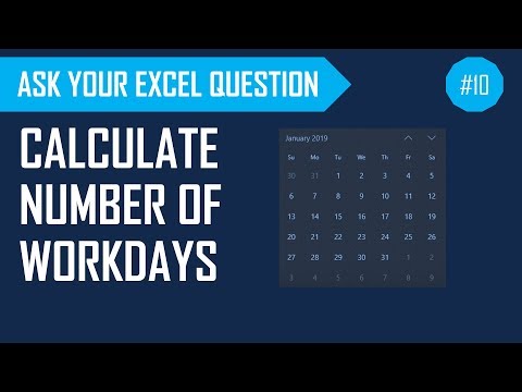 Calculate Number of Workdays between Two Dates excluding Weekends & Holidays