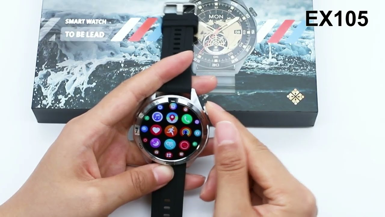 EX105 1.55 Inch HD IPS Multiple Menu Smartwatch IP67 ECG PPG Heart Rate Blood Oxygen Blood Pressure