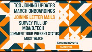 TCS joining Letter Delay|March Joining Letter|MBA/B.Tech|Must watch|Comment &amp;Subscribe #tcs