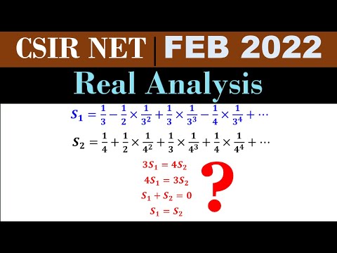 #csirnet  #mathematics FEB 2022 #realanalysis  | Evaluation of Series